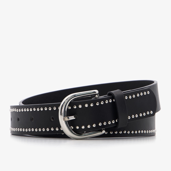 Dames riem met studs zwart
