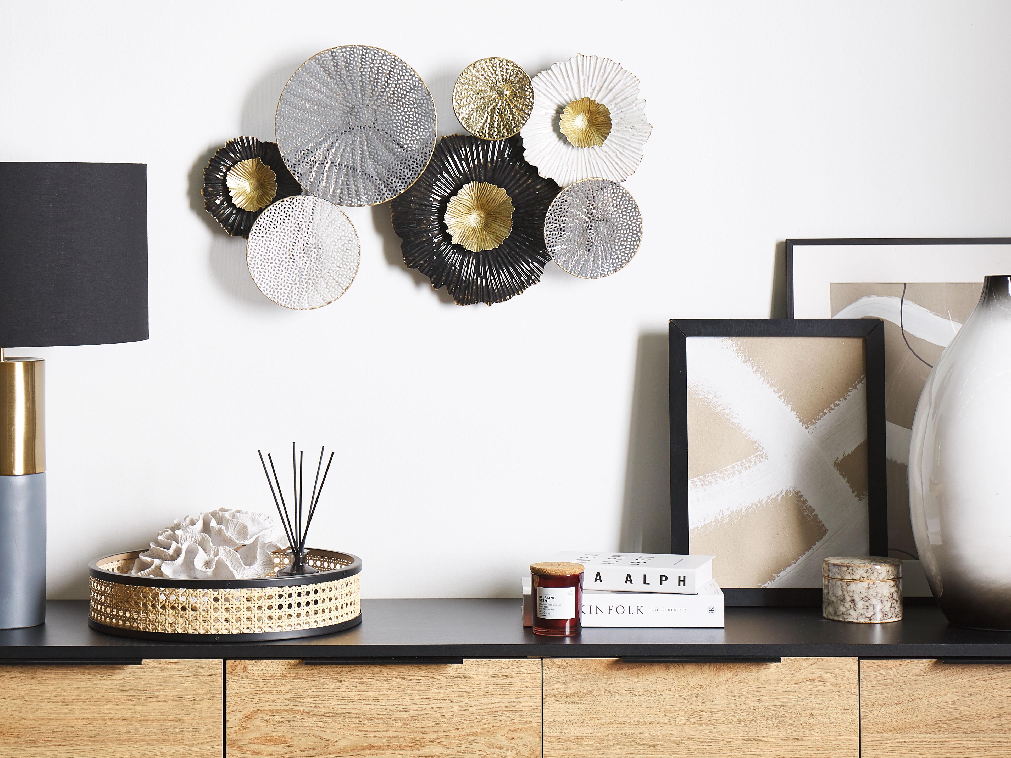 Wanddecoratie ZIRCONIUM Metaal 38 cm Zwart