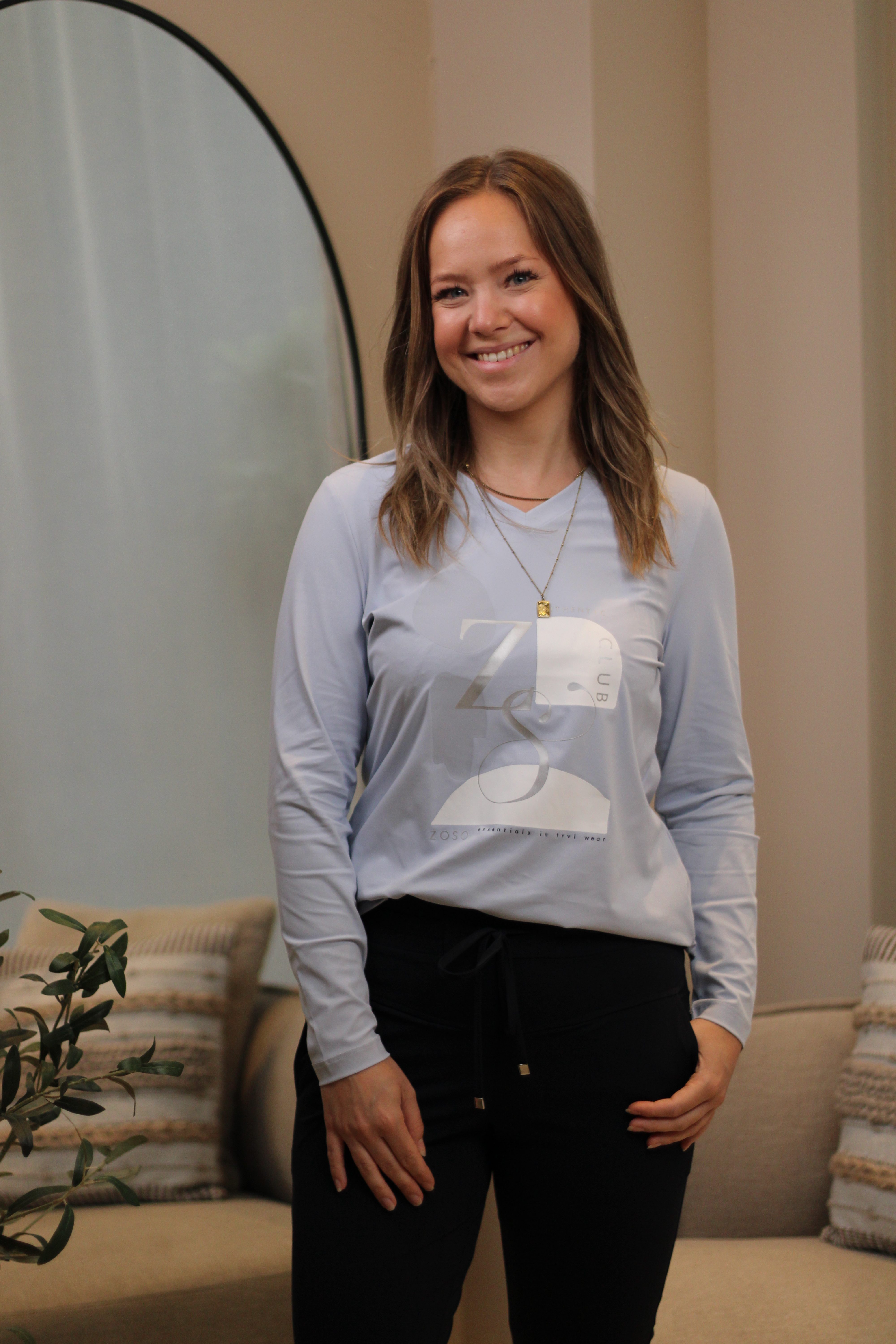 Zoso - Mary Travel Longsleeve Top - Light Blue