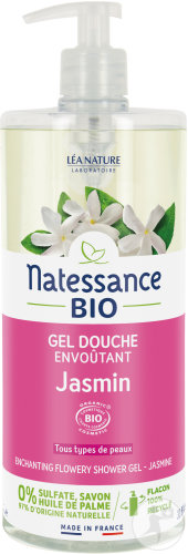 Natessance Bio Gel Douche Jasmin Envoûtant Flacon 1l