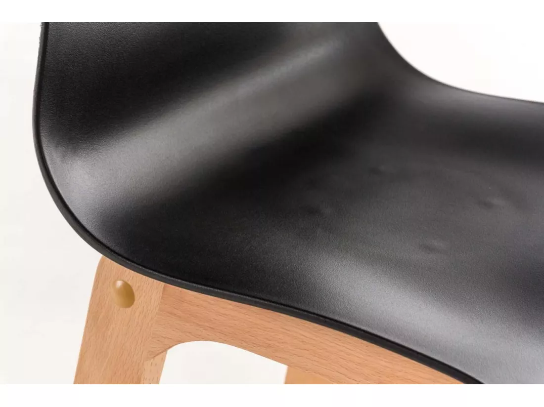 Tabouret de bar - Bois & Bois - Noir - Hover