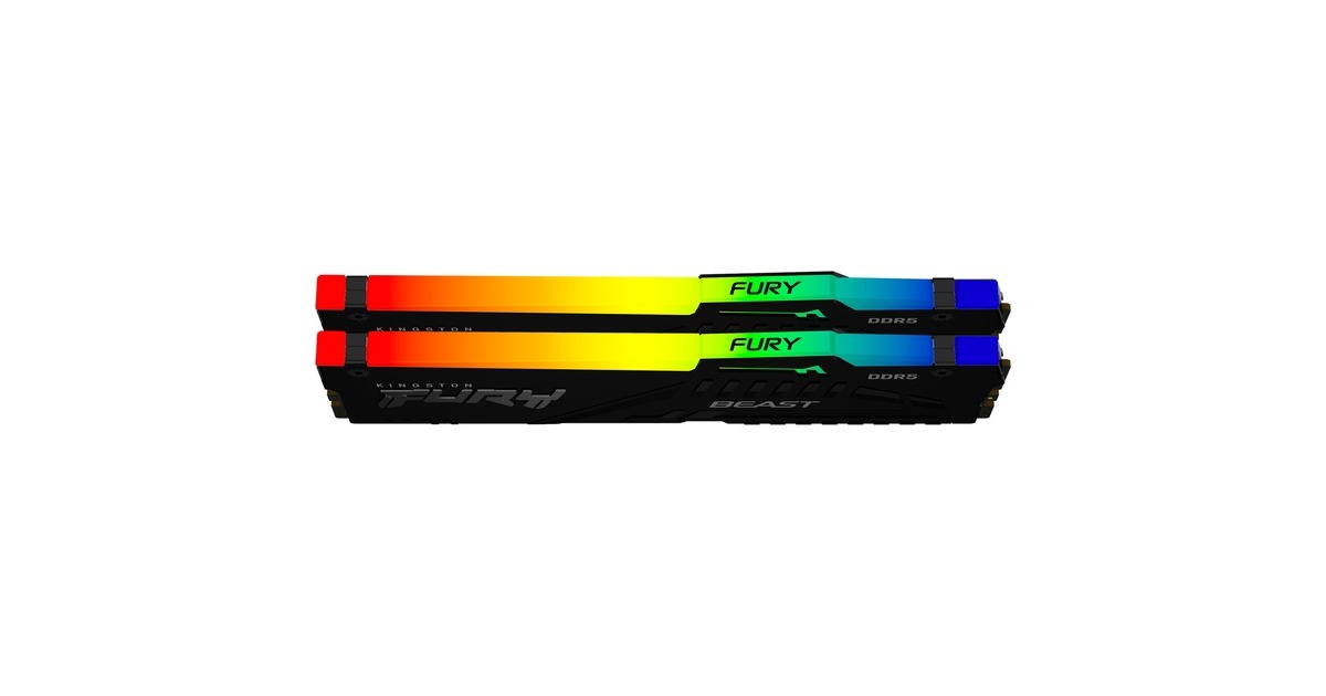 Kingston FURY32 GB DDR5-5600 Kit werkgeheugen  (Zwart, KF556C36BBEAK2-32, Beast RGB, XMP, EXPO)