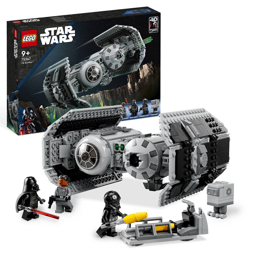 Tie BomberTIE Bomber, Starfighter Bouwpakket met Darth Vader en Gonk Droid 75347
