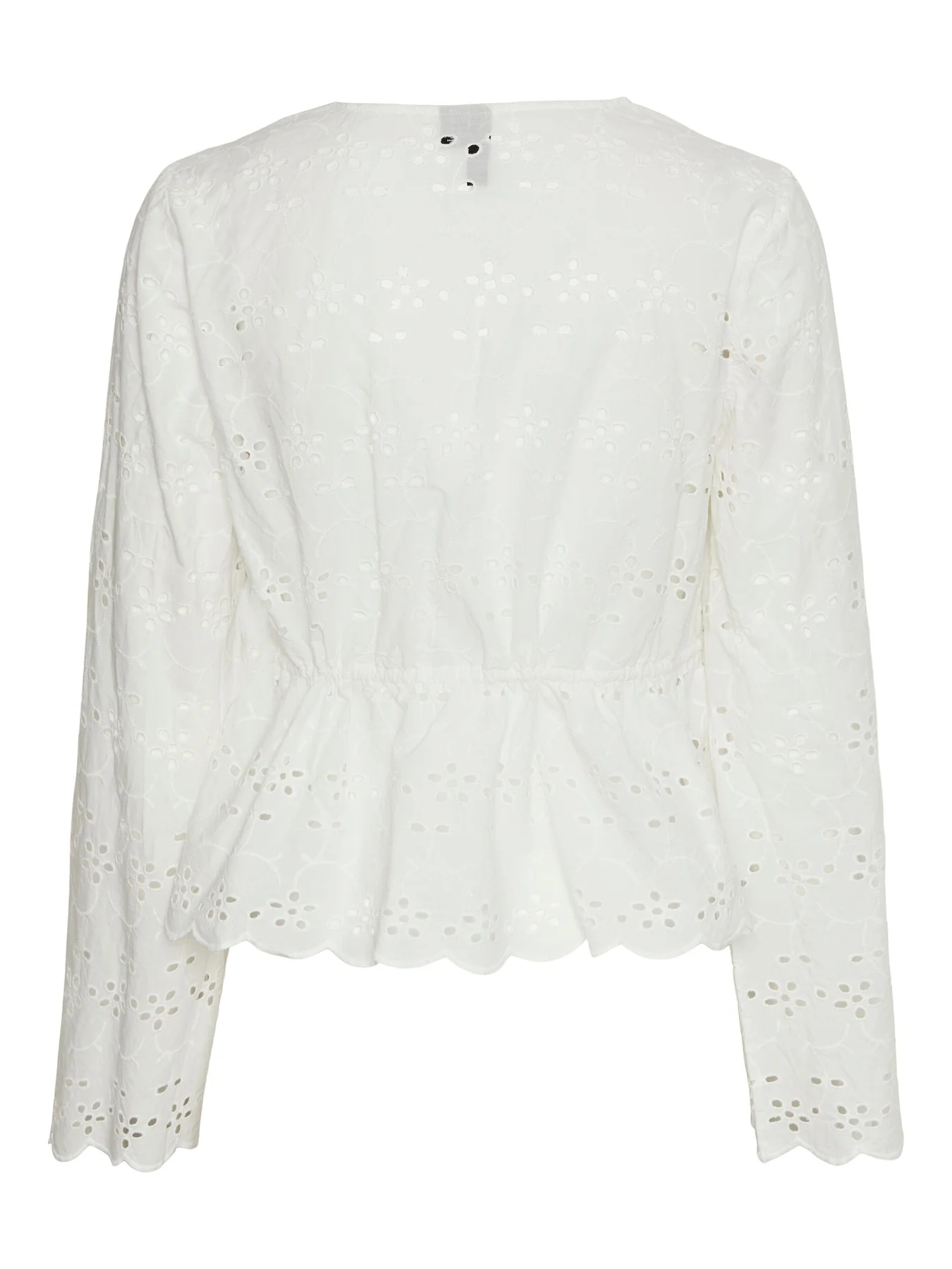 Pieces Pcarmorine Ls Embroderi Tie Top 4484944 cloud dancer