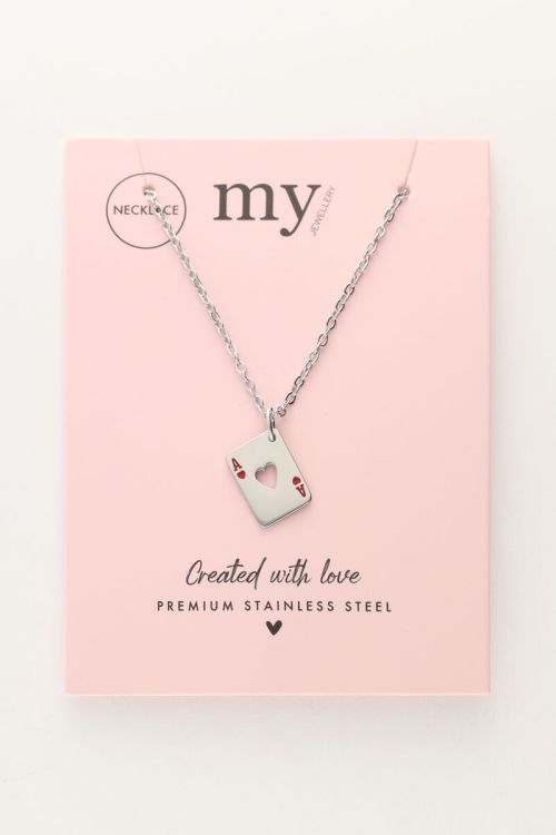 Minimalistische ketting met speelkaart