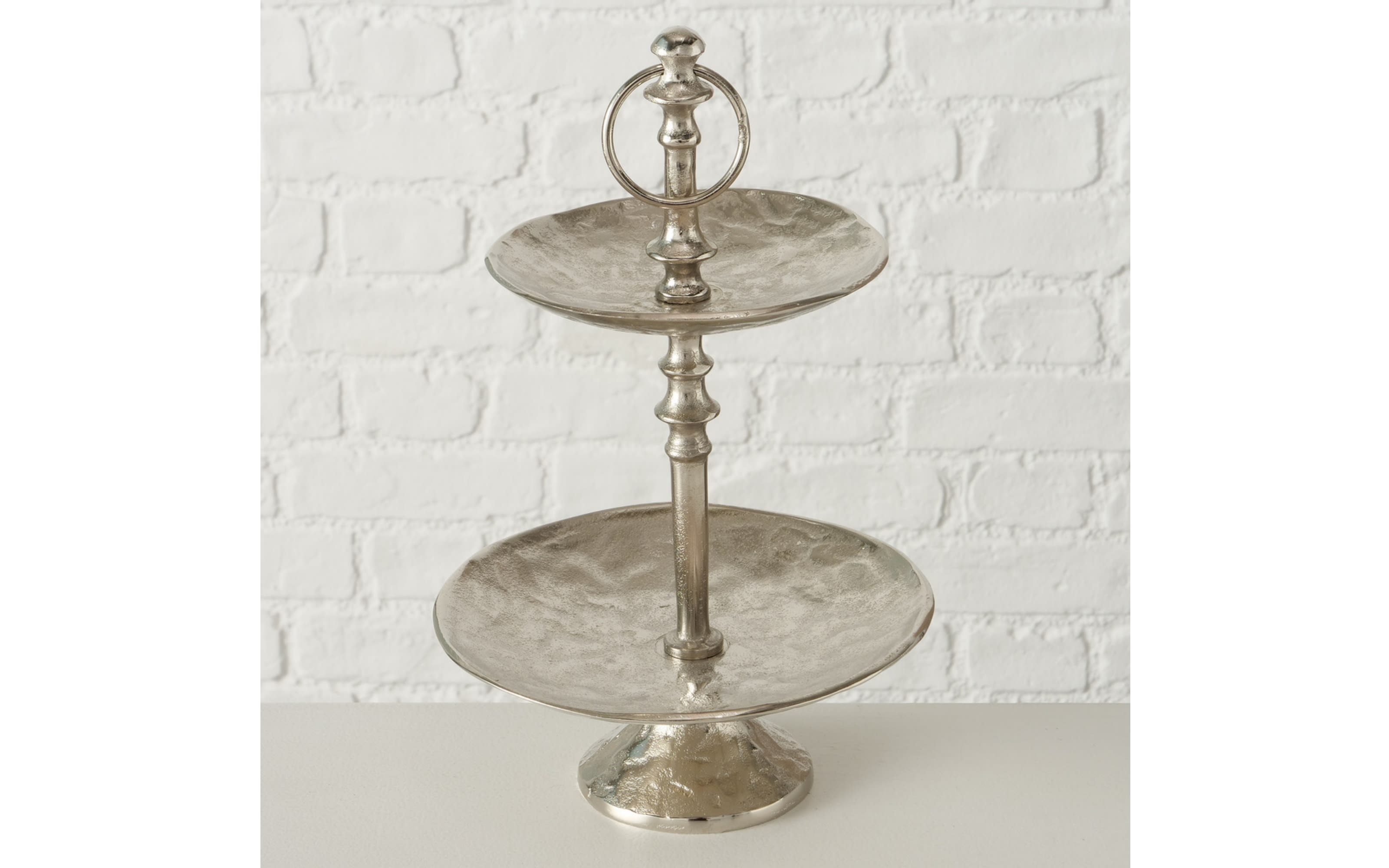 Etagere Saviour, Aluminium, silber, 35 cm