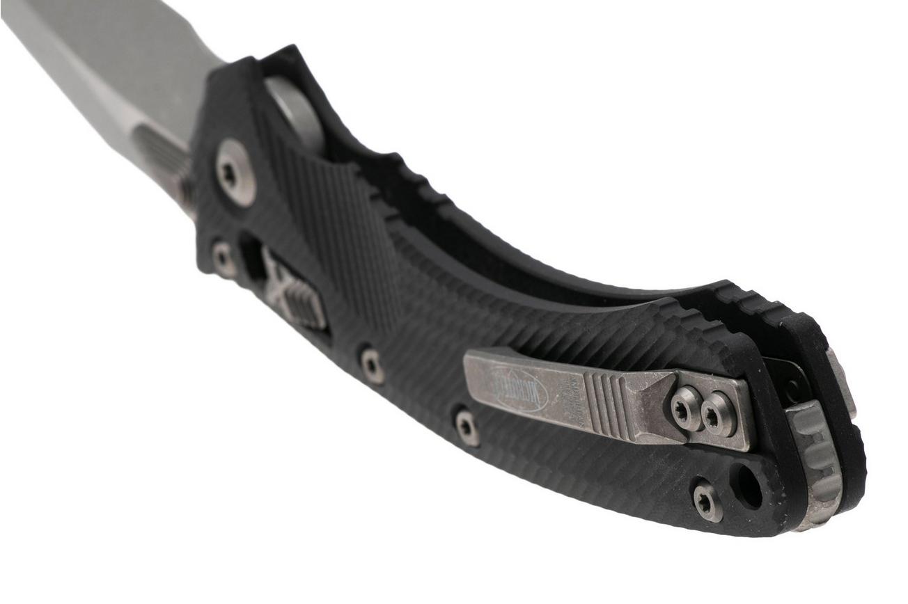 Microtech Amphibian 137RL-10APFLGTBK, Apocalyptic Stonewashed M390MK, Fluted Black G10 zakmes