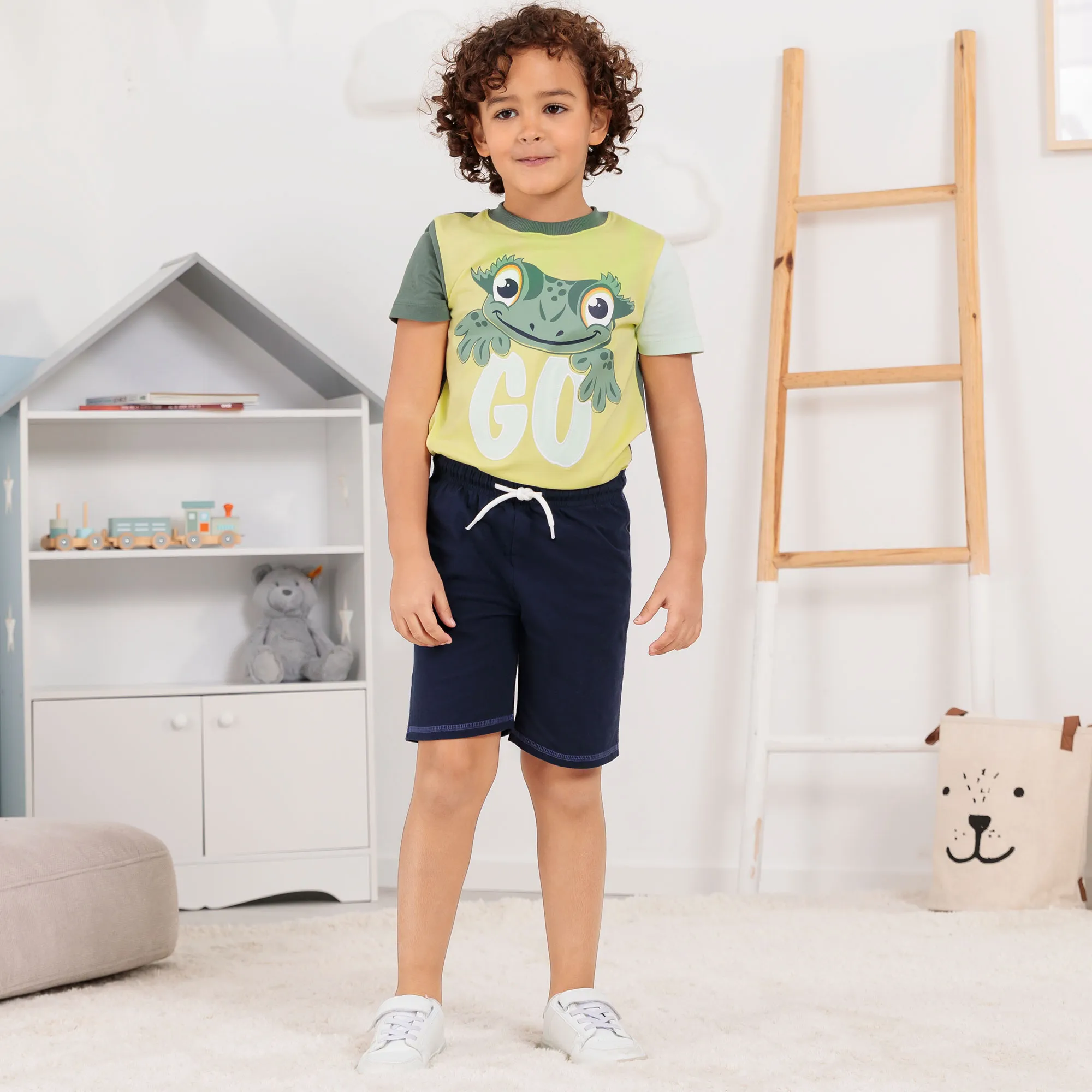 Jungen-Bermudas mit Ziernähten