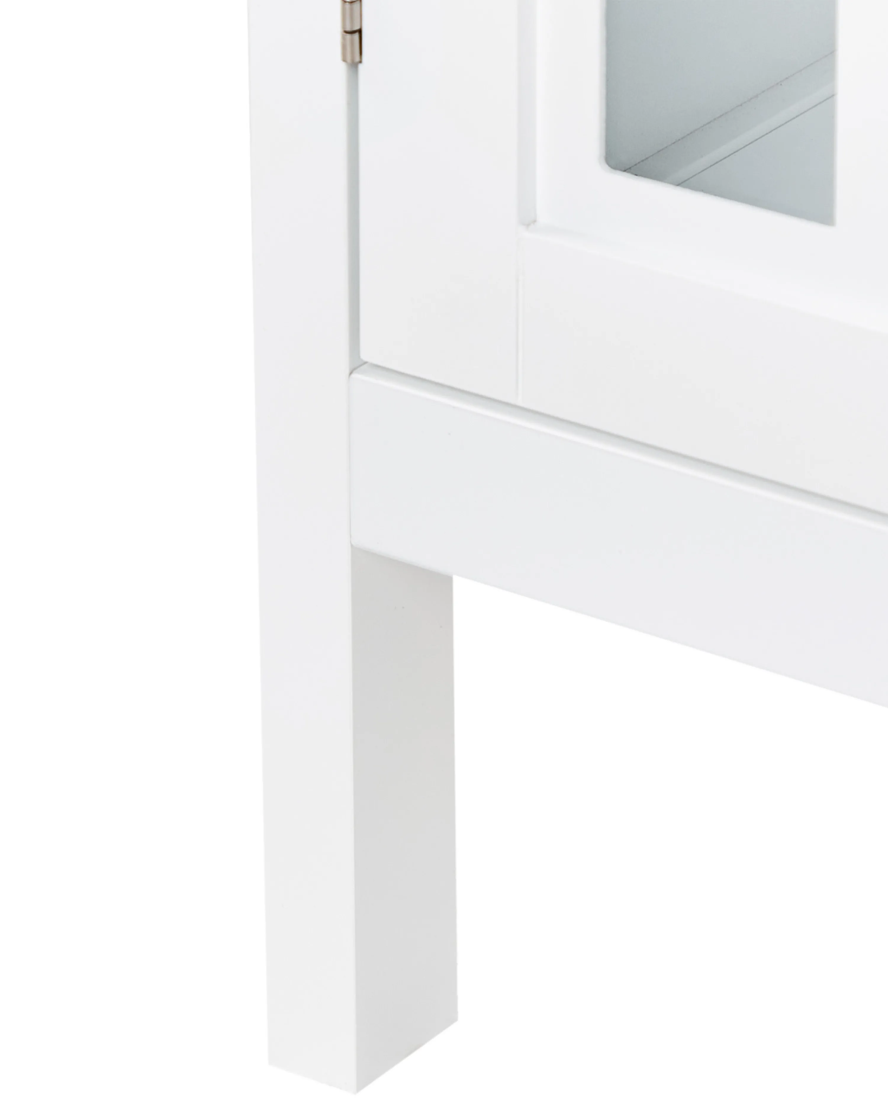 Dressoir met glazen deuren MIRAM 80 cm Wit