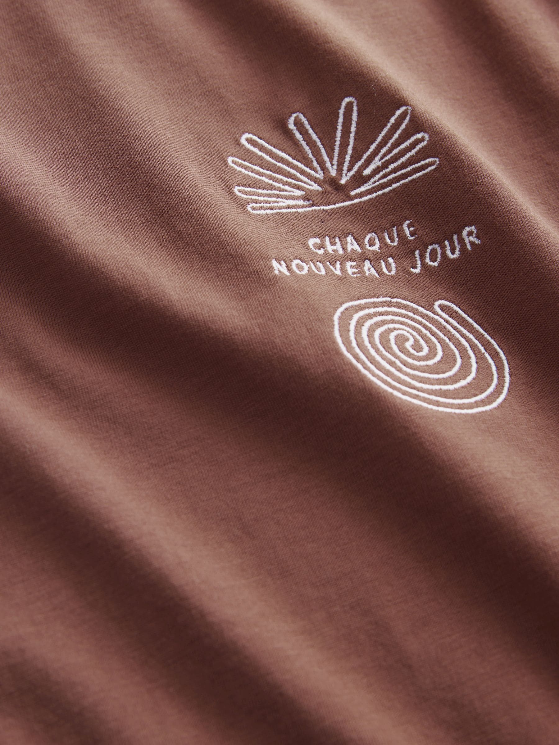 Wit/blauw/bruin - Normale Pasvorm - Set van 3 T-shirts met print