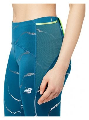 Collant Long New Balance Impact Run Print Impact Run Print Femme Bleu