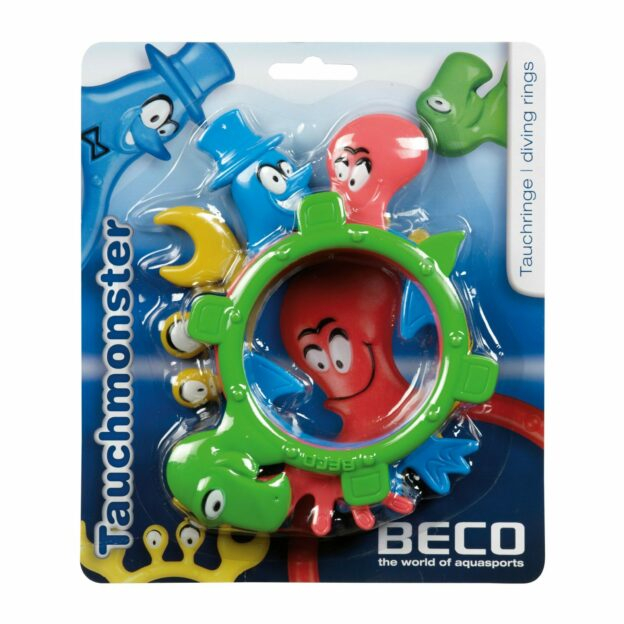 (4er Set) Unterwasser Pool Tauchringe Kinder Spielzeug Sommer Wassersport (052.96050) - Monster