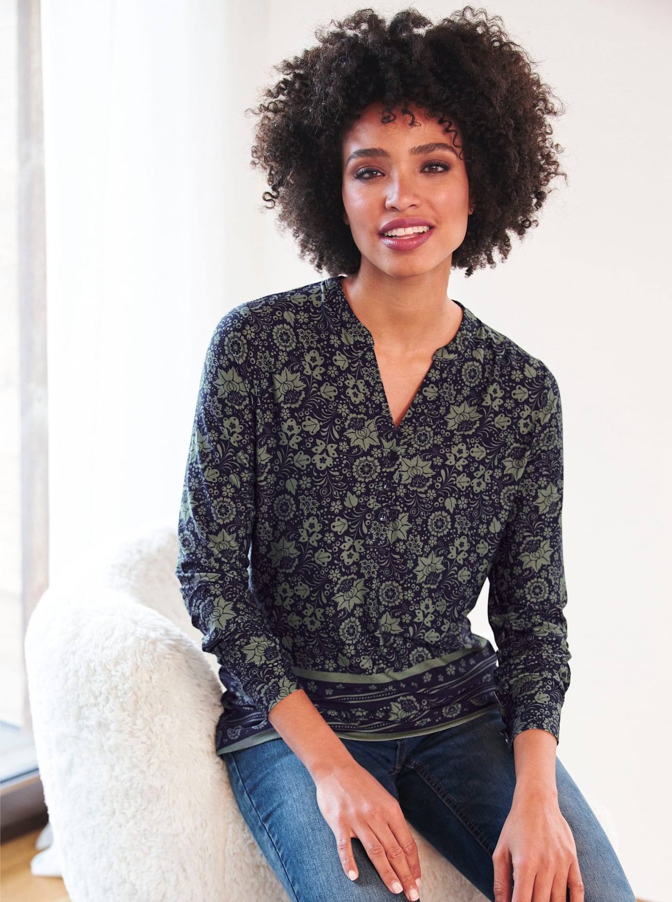 heine Langarmshirt »Druck-Shirt«, 1 Stk.