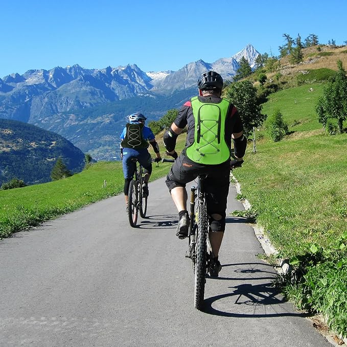 (28x43cm) Wasserabweisender Outdoor Velo Fahrrad Wander Rucksack - Schwarz