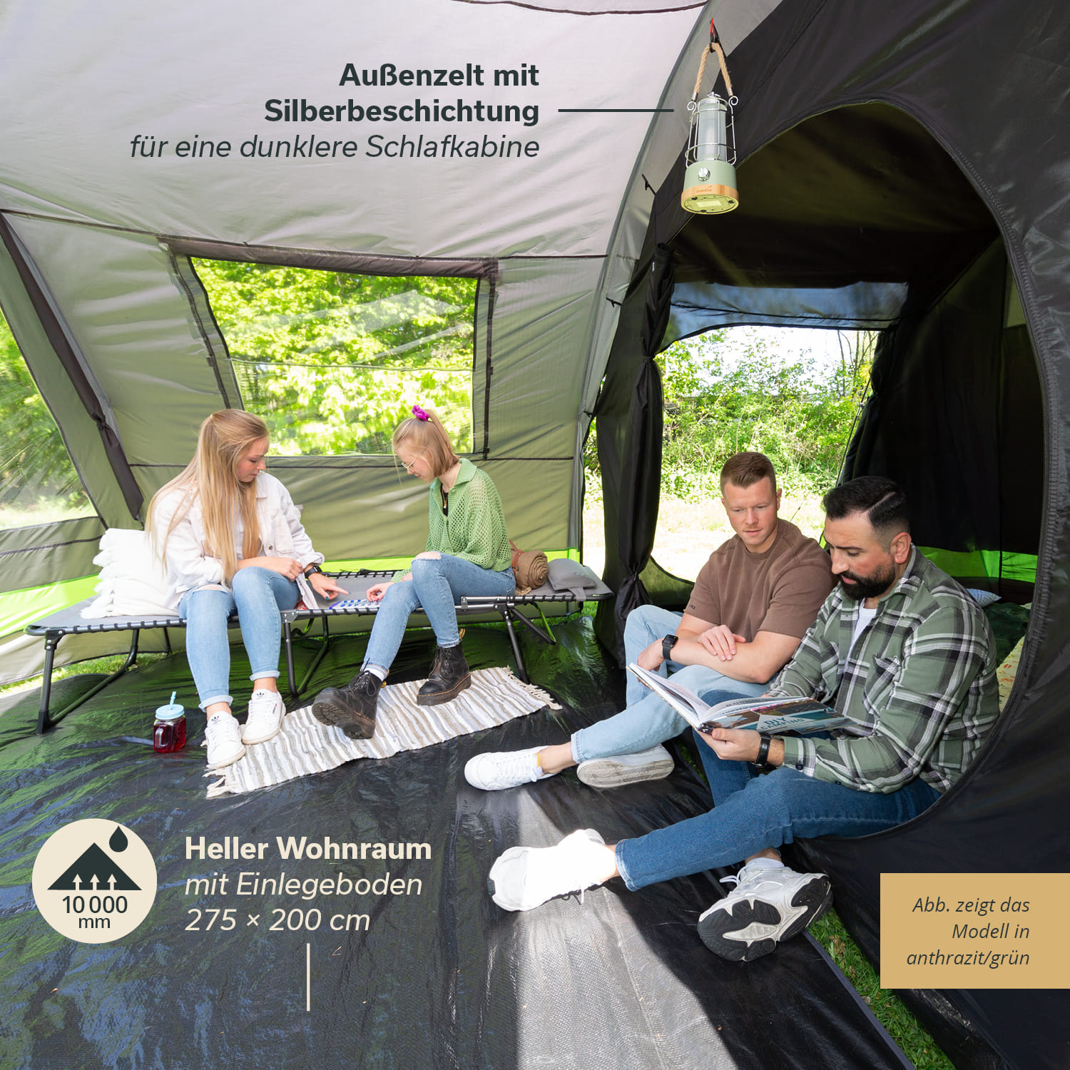 Skandika Kambo 6 tunneltent - Beige