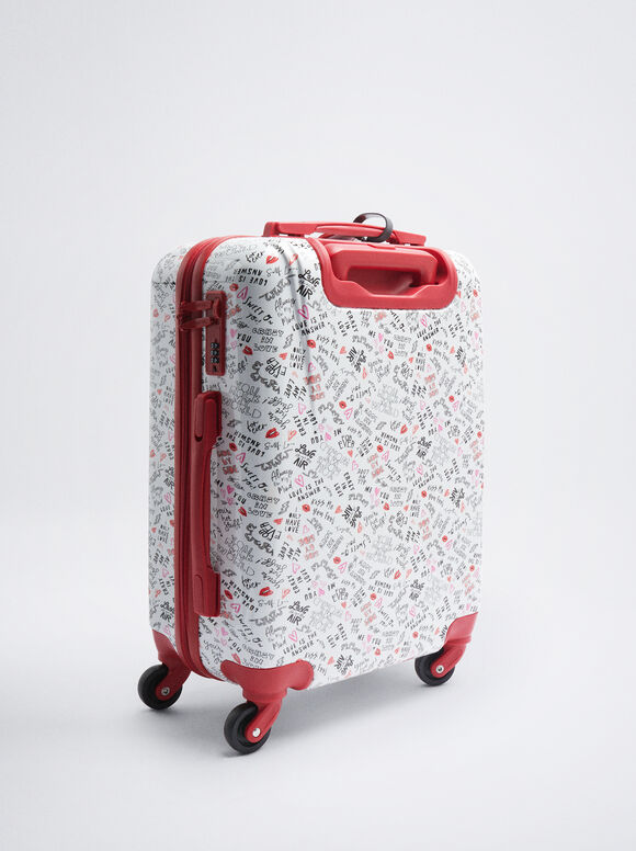 Mala de viagem estampada - Preta