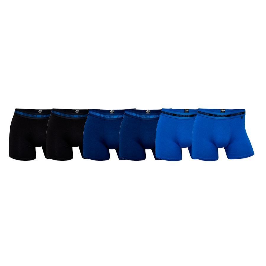 JBS Viscose Boxers 6-Pack - Noir/Bleu