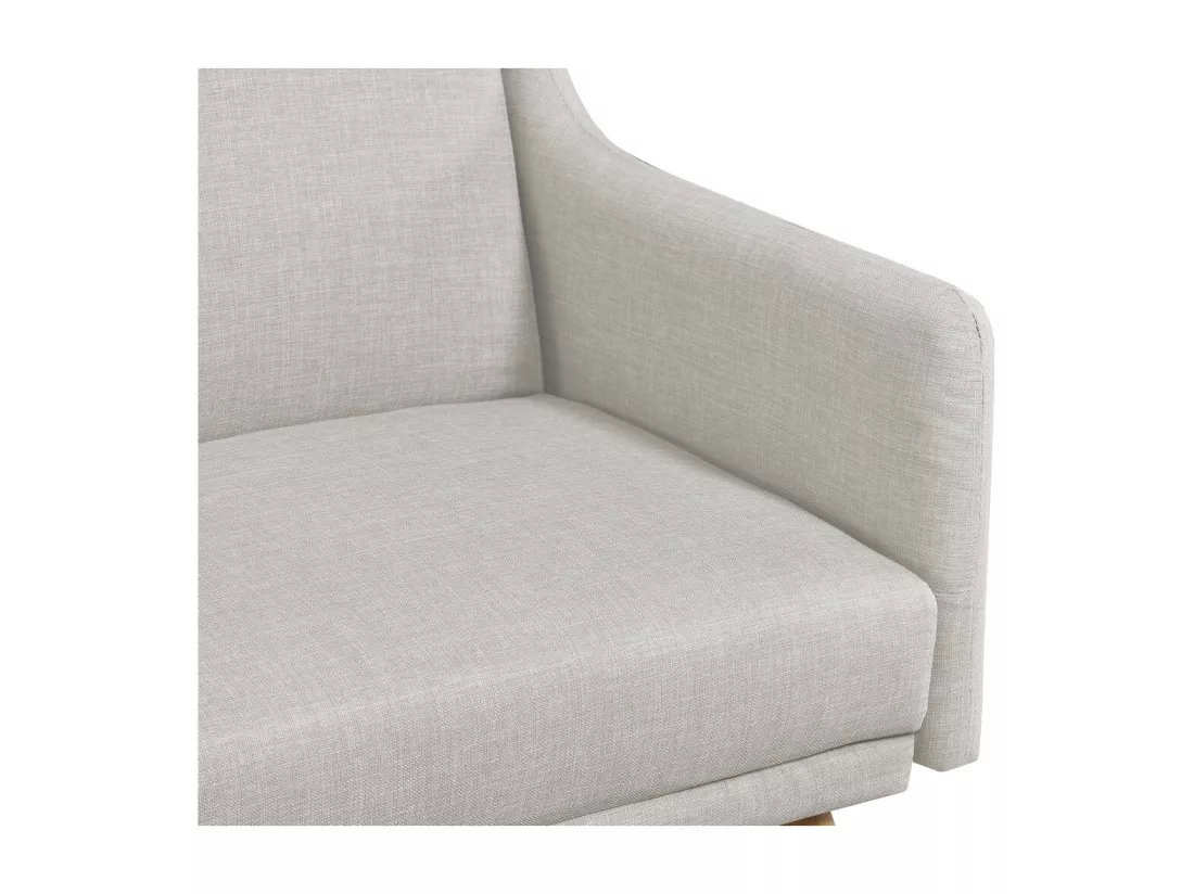 Canapé convertible scandinave 3 places gris clair ESTER