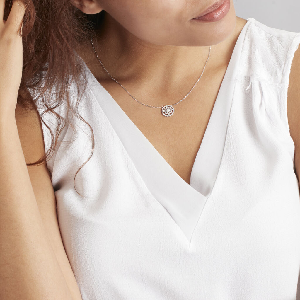Collier Arroxa Or Blanc Diamant
