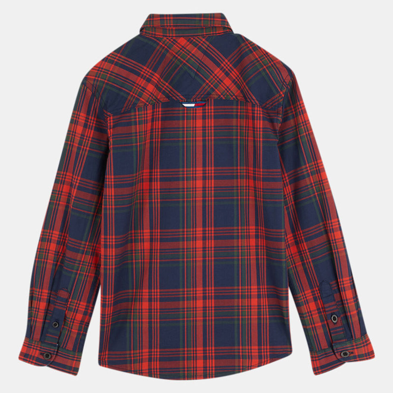 Tommy Hilfiger Chemise en Coton stretch à carreaux rouge/marine