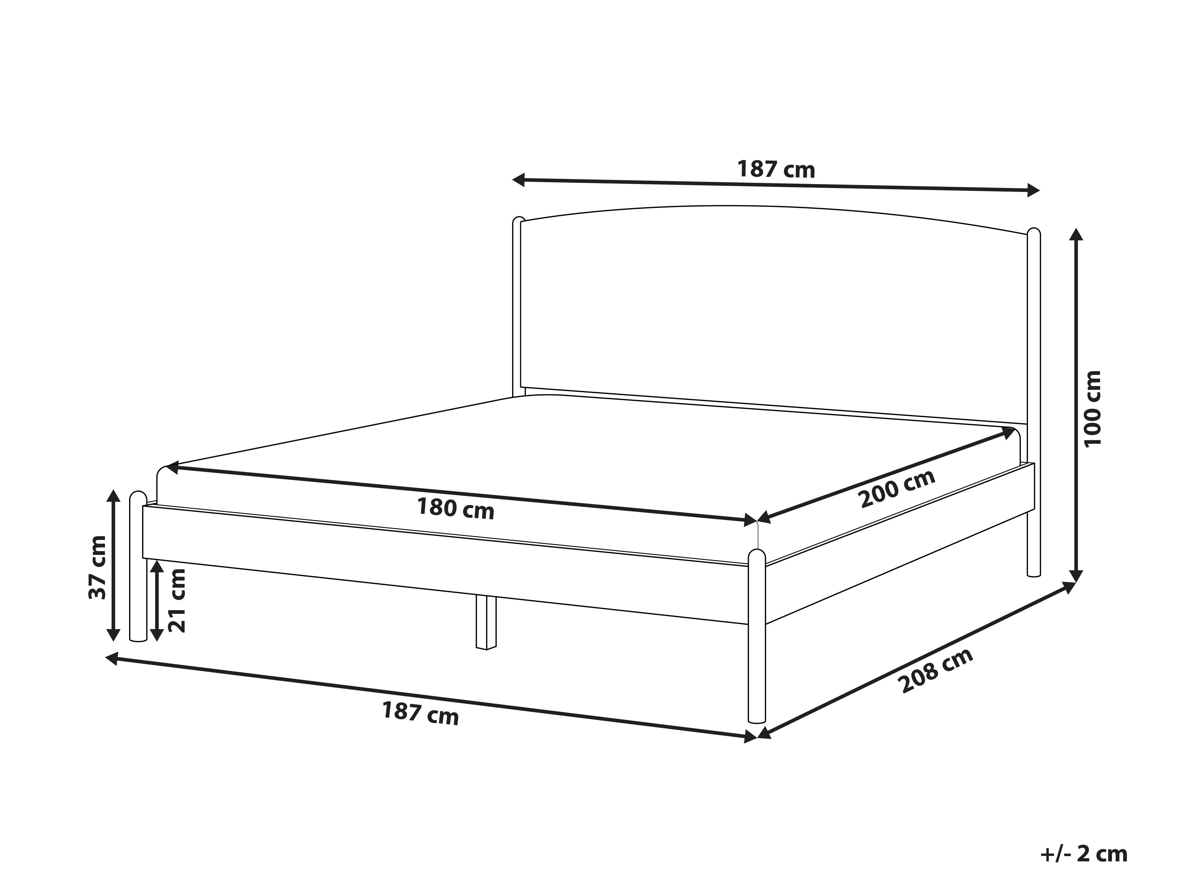 Bed Dennenhout CLAIRAC 180 x 200 cm Lichtbruin