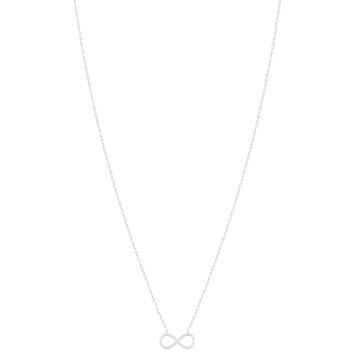 Collier argent 925, motif infini 45 cm