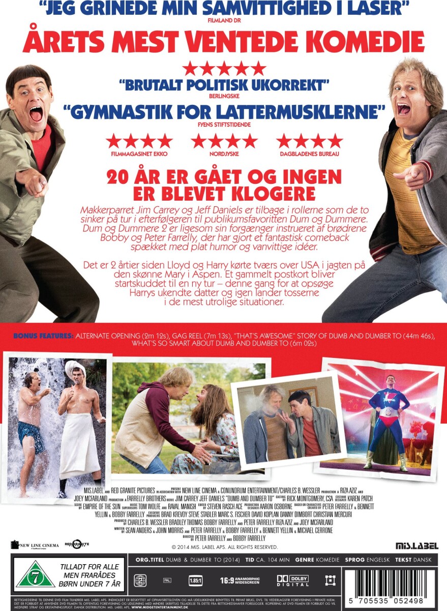 Dum Og Dummere 2 / Dumb And Dumber - DVD