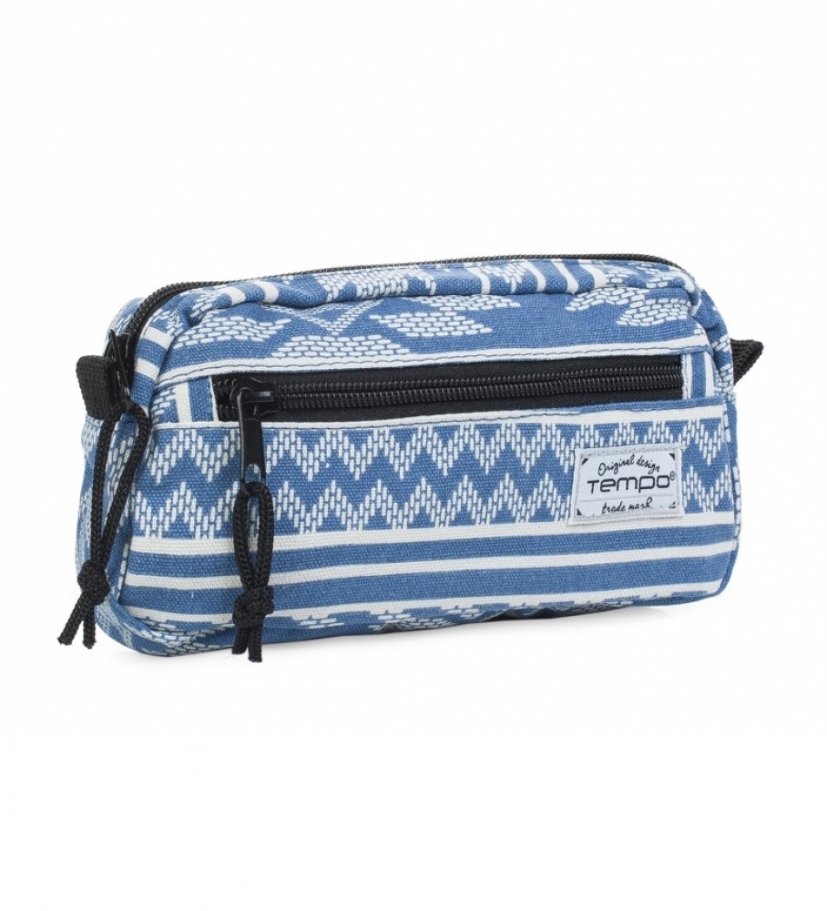 Estojo escolar básico Arsamar, azul - 10x19,5x4,5 cm -
