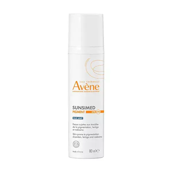 Protetor solar Avene Sunsimed com pigmento UVB UVA Luz Azul DM 80ml