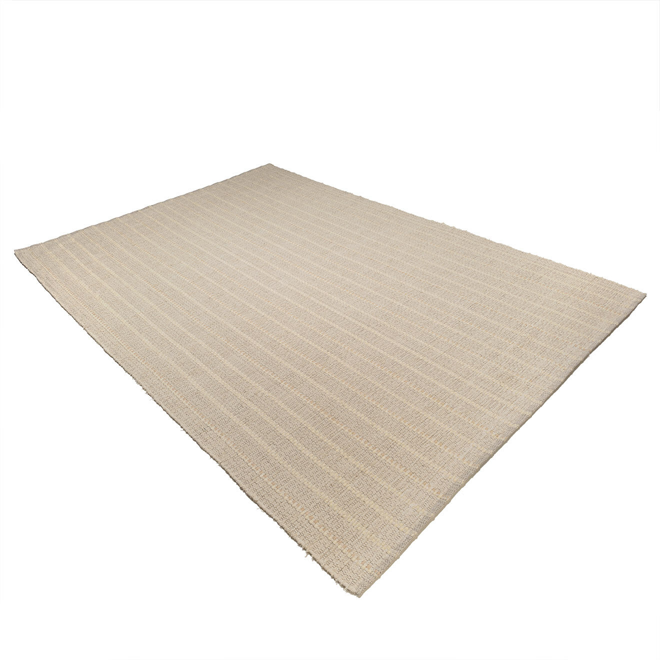 Macabane Tapis rectangulaire en Coton recyclé Sacha ivoire - 290x200 cm