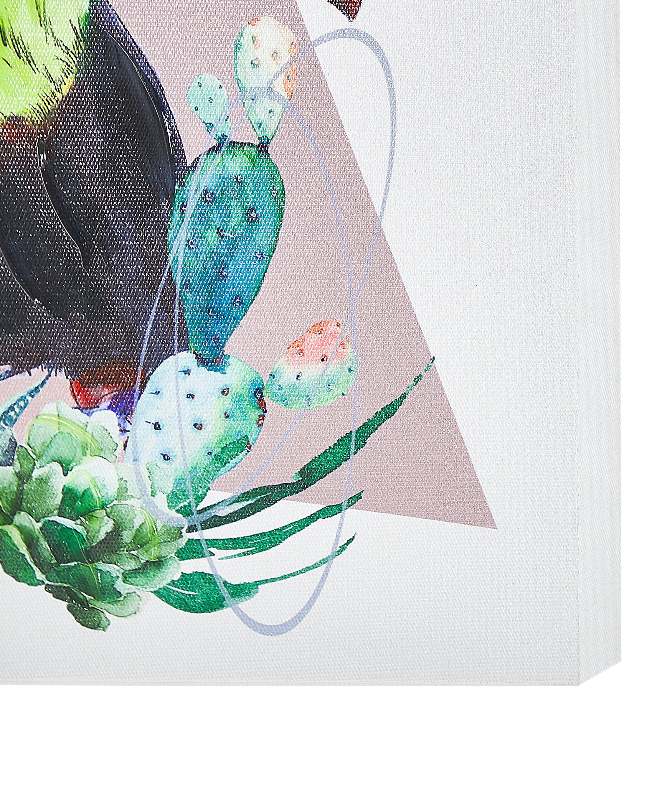 Set van 3 canvassen MENAKA Dieren motief 30 x 30 cm Meerkleurig
