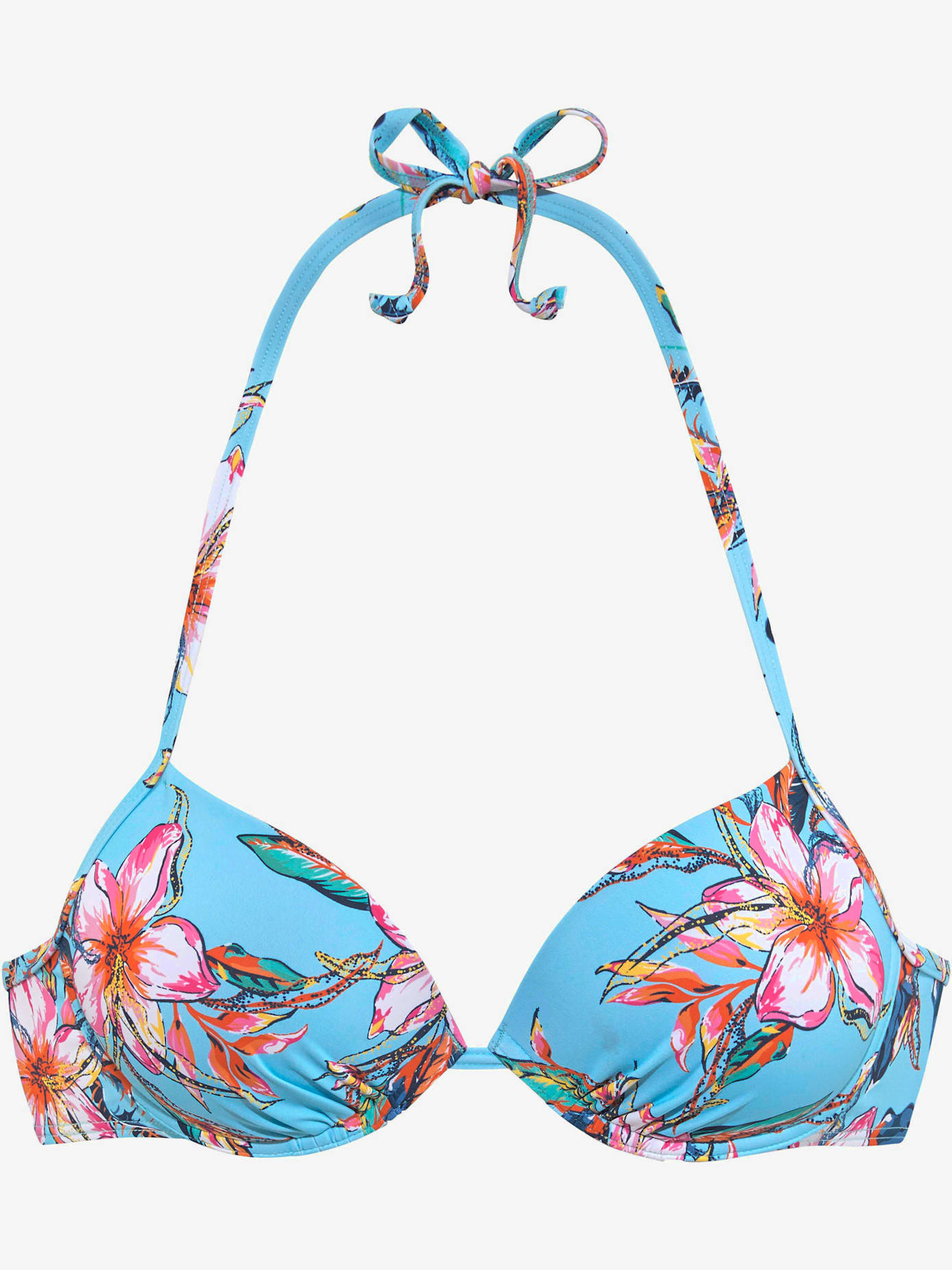 Haut de bikini push-up imprimé floral