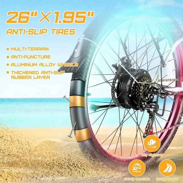 Gocio 500W Electric Bike for Adults, 26