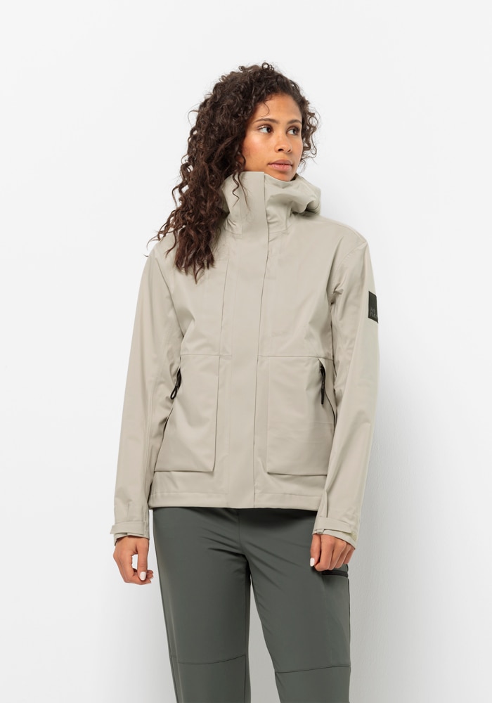 Jack Wolfskin Regenjacke »WANDERMOOD 3L JKT W« mit Kapuze