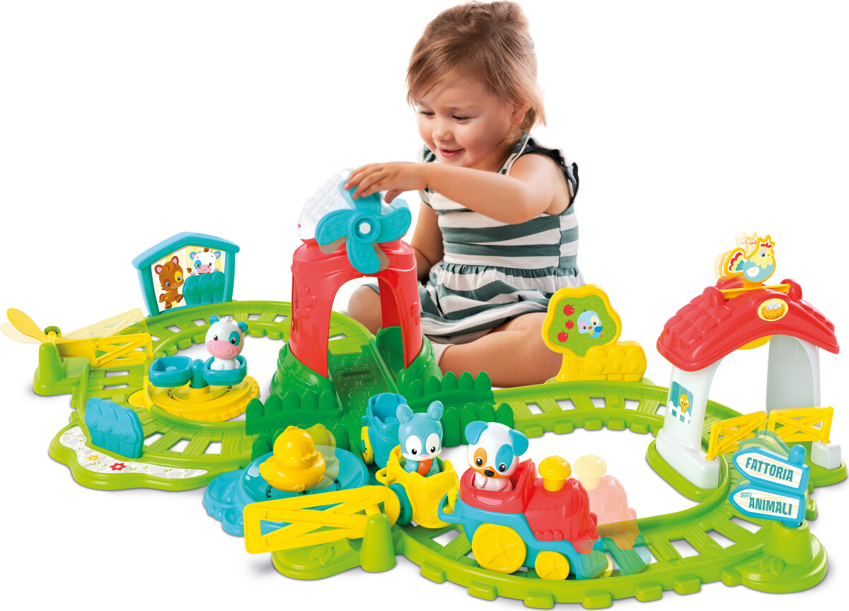 Baby Clementoni - The Farm Train - Legetog Med Dyr Og Lyd