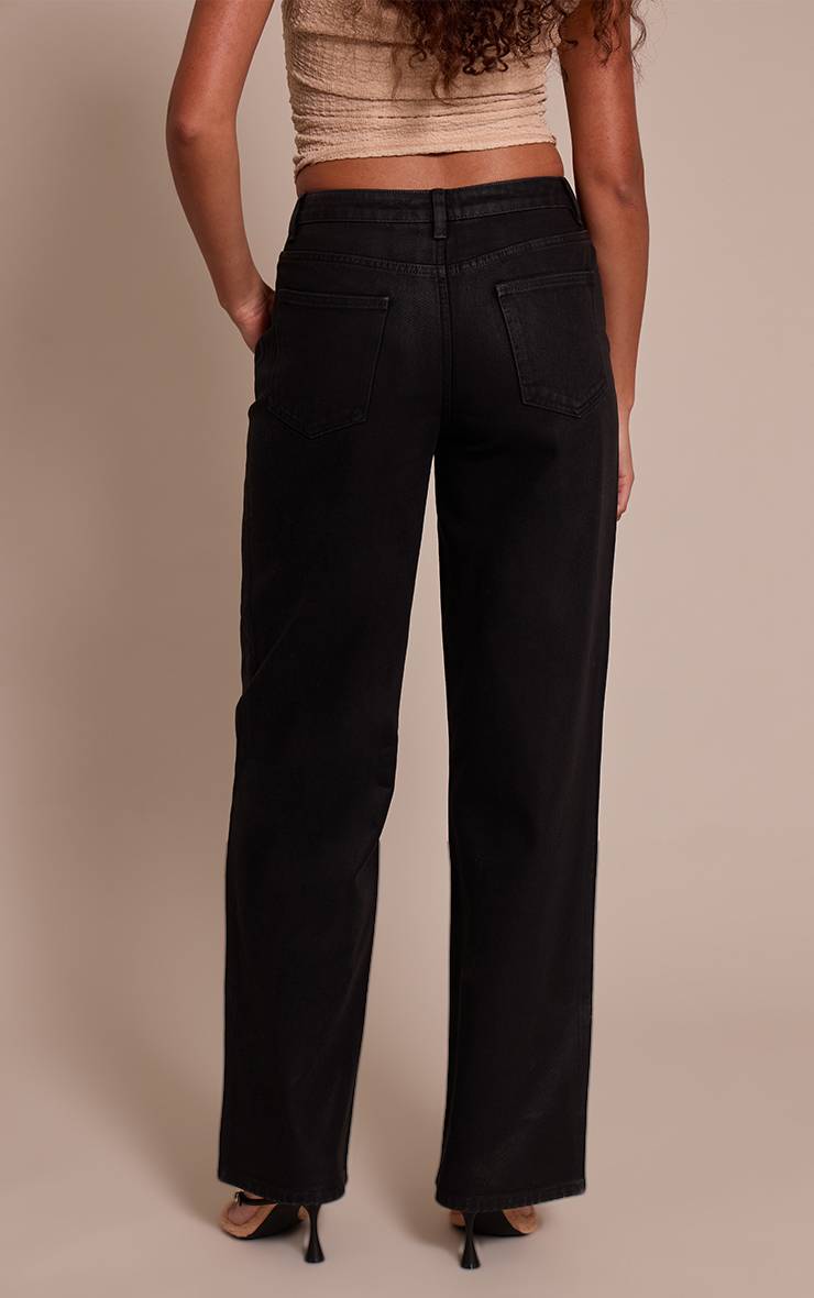 Noir Jean Large Effet Enduit Tall