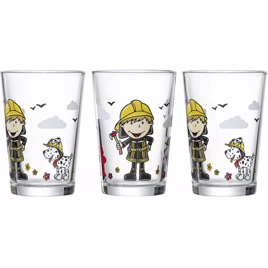 Ritzenhoff & Breker GmbH & Co. KG Kindergläser Feuerwehrmann Bernie 205 ml 3er Set bunt
