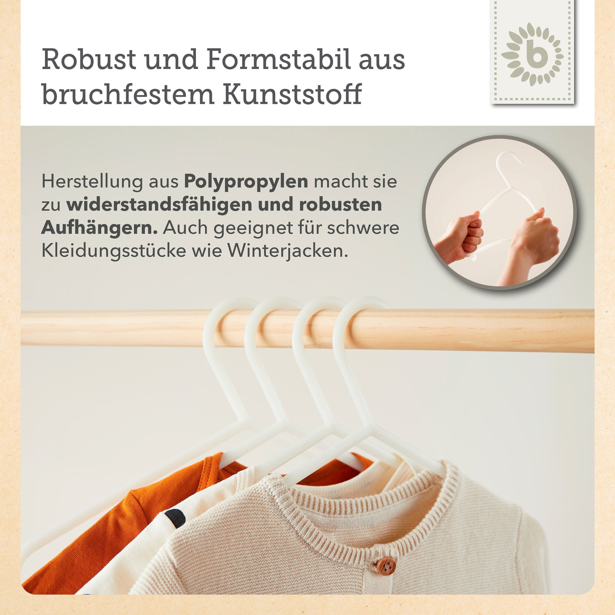 Bieco Kleiderbügel Kinder 32 St. Weiß