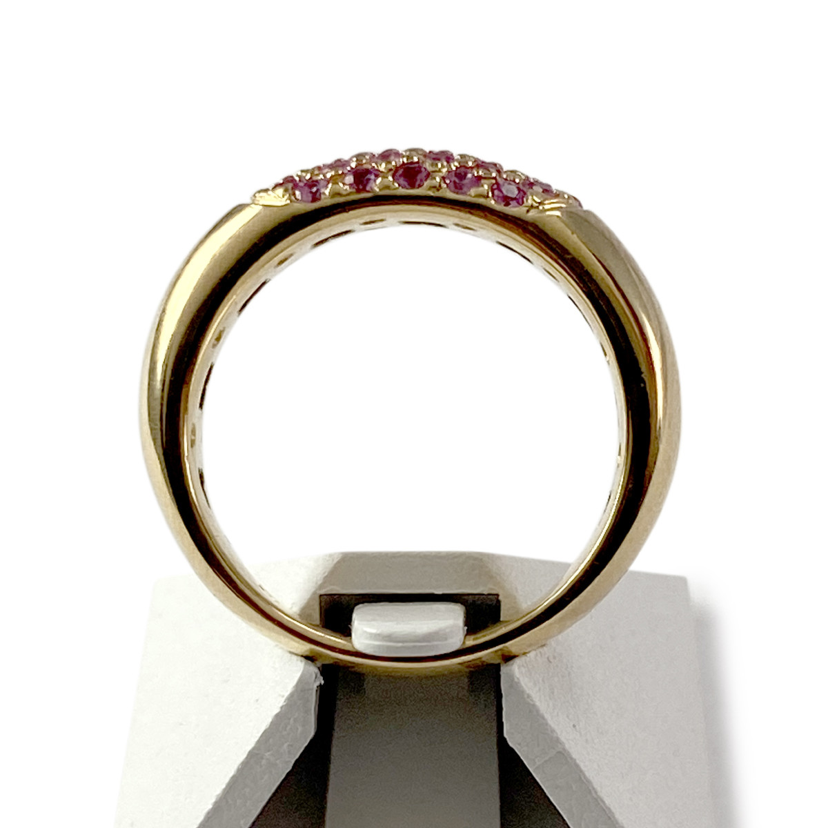 Bague d'occasion or 750 jaune saphirs roses