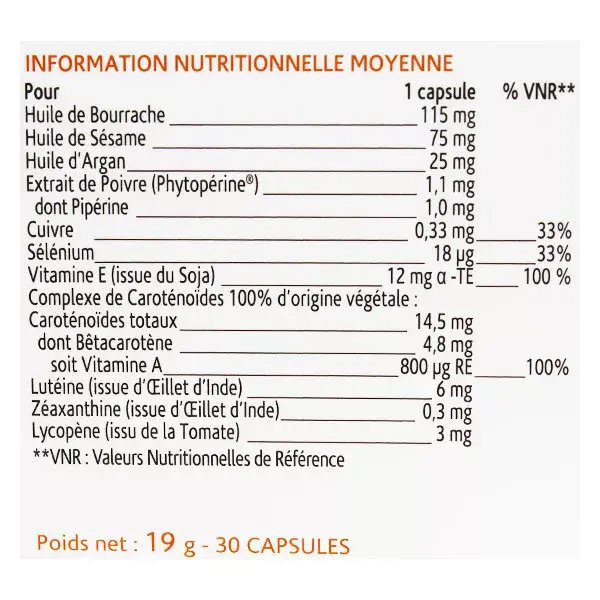 Arkopharma Phytobronz Sun Preparation com óleos vegetais - 30 cápsulas