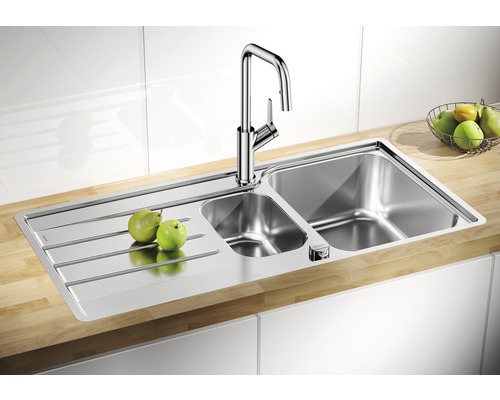 Blanco LEMIS spoelbak 1000 x 500 mm roestvrij staal geborsteld 523033