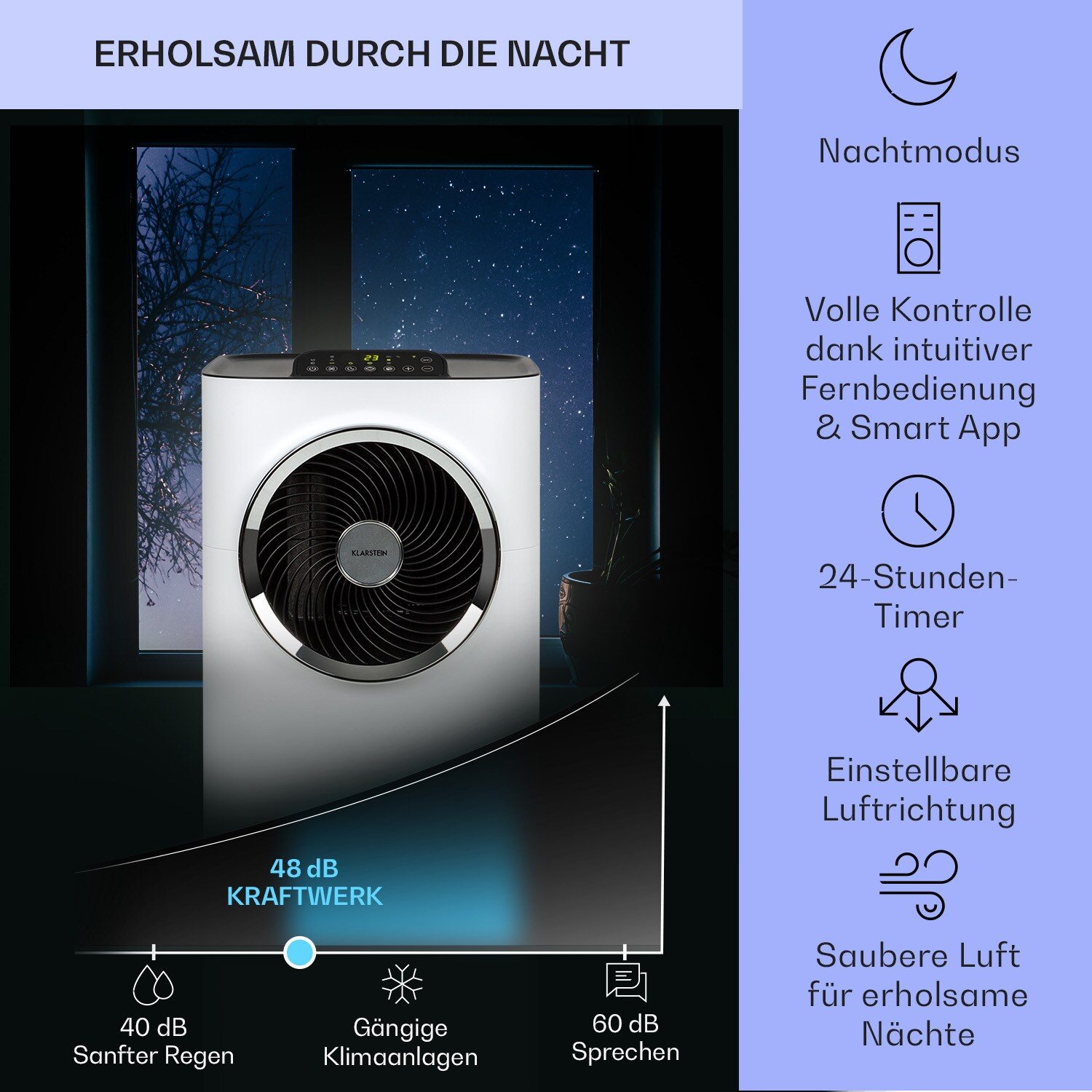 Kraftwerk Smart 10K Klimaanlage 3-in-1 10000 BTU App Fernbedienung