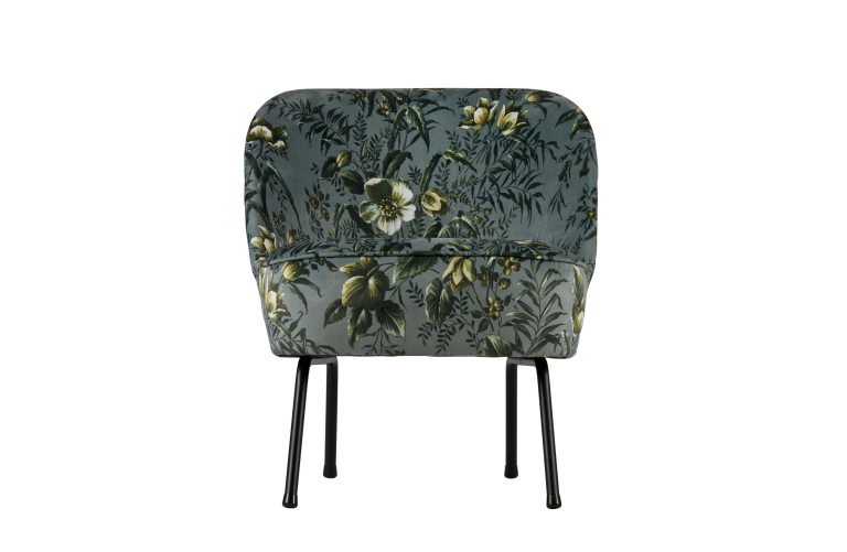 WOOOD Vogue fauteuil fluweel zwart