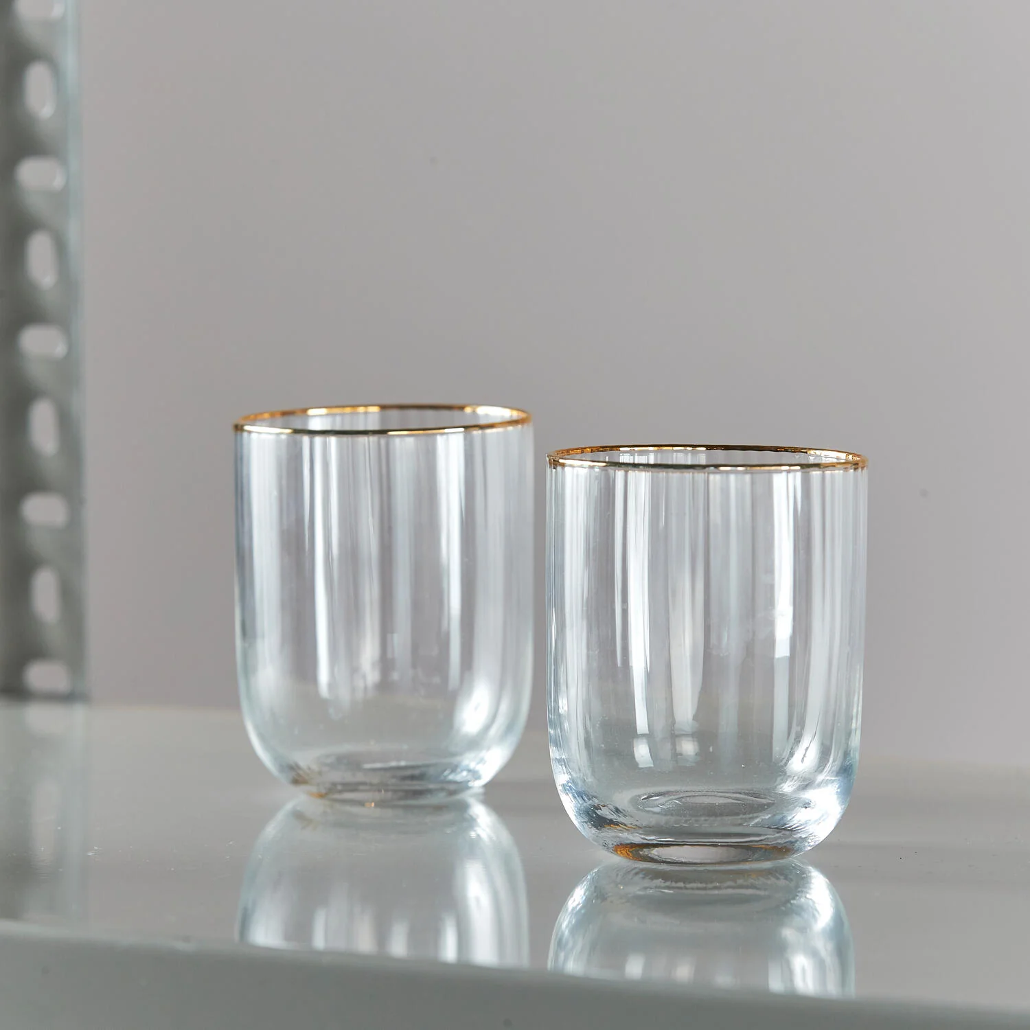 Lyngby Glas  Tumbler Palermo drikkeglas guldfarvet, 35cl - 4stk.