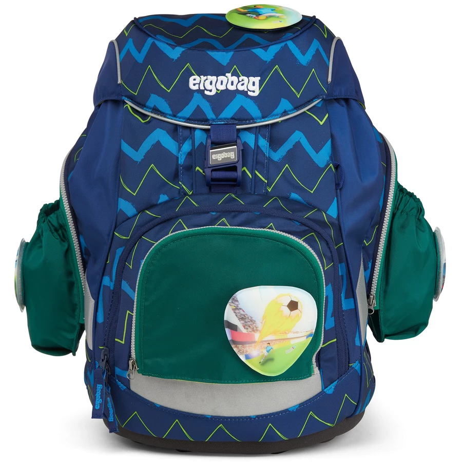 Ergobag Zubehör PackCuboCubo LightWide Fluo - Seitentaschen Zip-Set 3tlg. dunkelgrün
