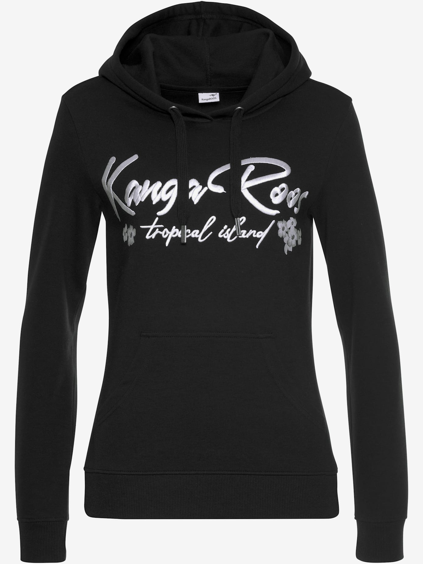 Sweatshirt à capuche sweatshirt basique avec broderie et imprimé floral