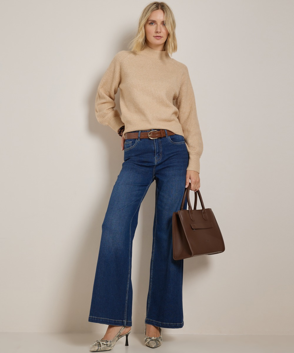 wide fit stretch jeans - lara