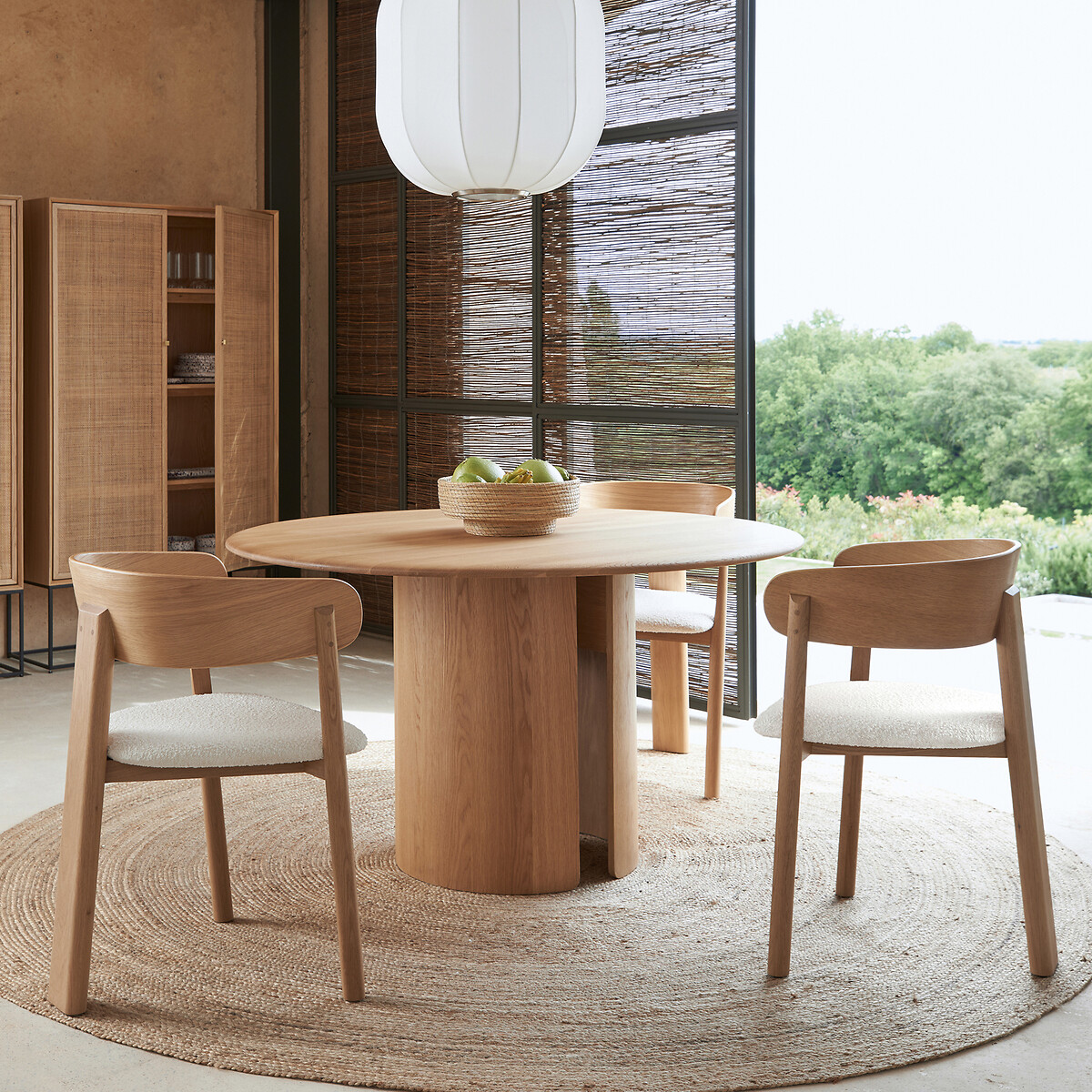 AM.PM<br>Mesa e poltrona em carvalho e bouclé, Marais