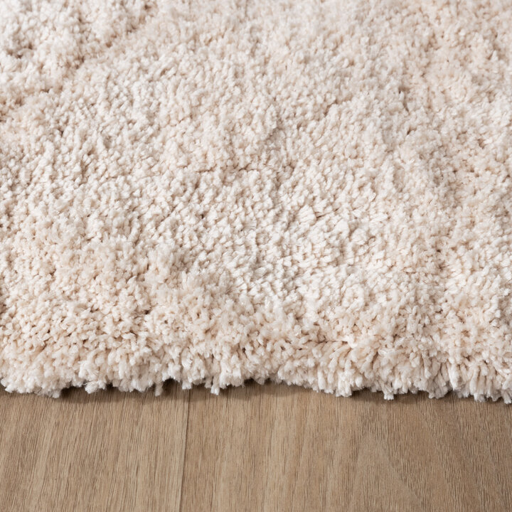 Wasbaar hoogpolig vloerkleed - Ziggy Creme