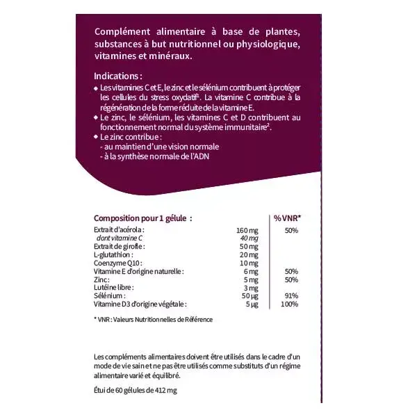 Codifra Actypral Antioxydant et Immunité 60 gélules